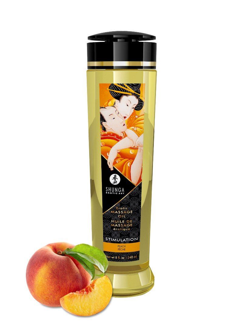 Shunga - Sweet Peaches with Organic Massage Oil - 240ml Photos -2